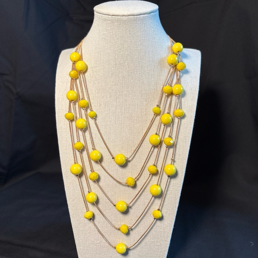 Yellow Beaded Necklace